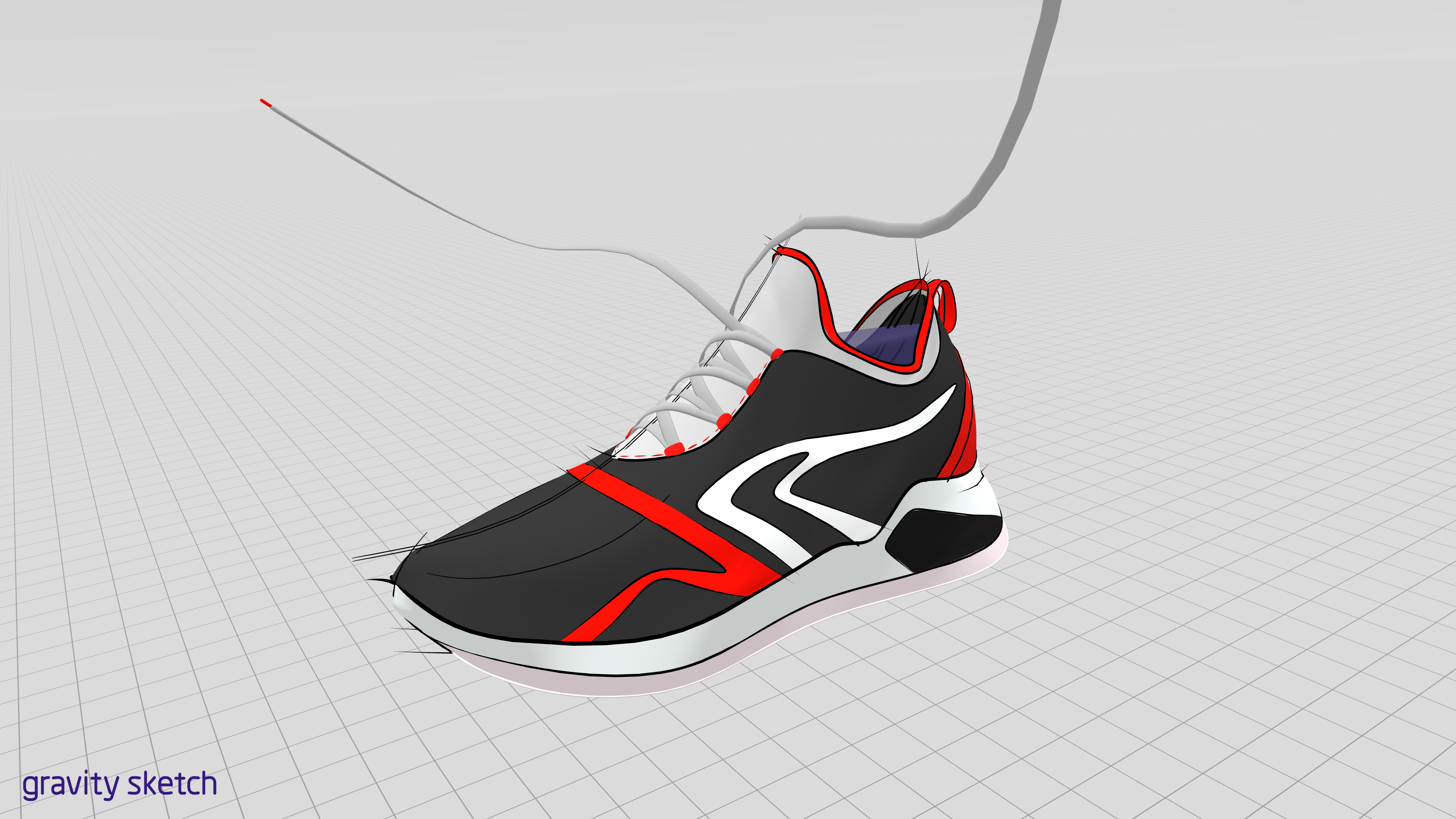 Shoe designed in Gravity sketch